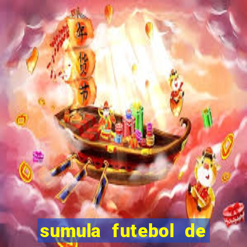 sumula futebol de campo word